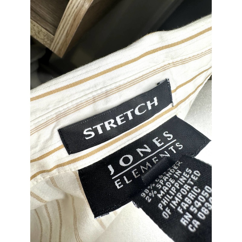 Striped Collared V Button Down. Classy, Comfortab… - image 4